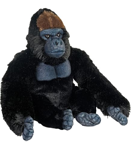 Silverback Gorilla Stuffed Animal, Black King Kong Chimpanzee